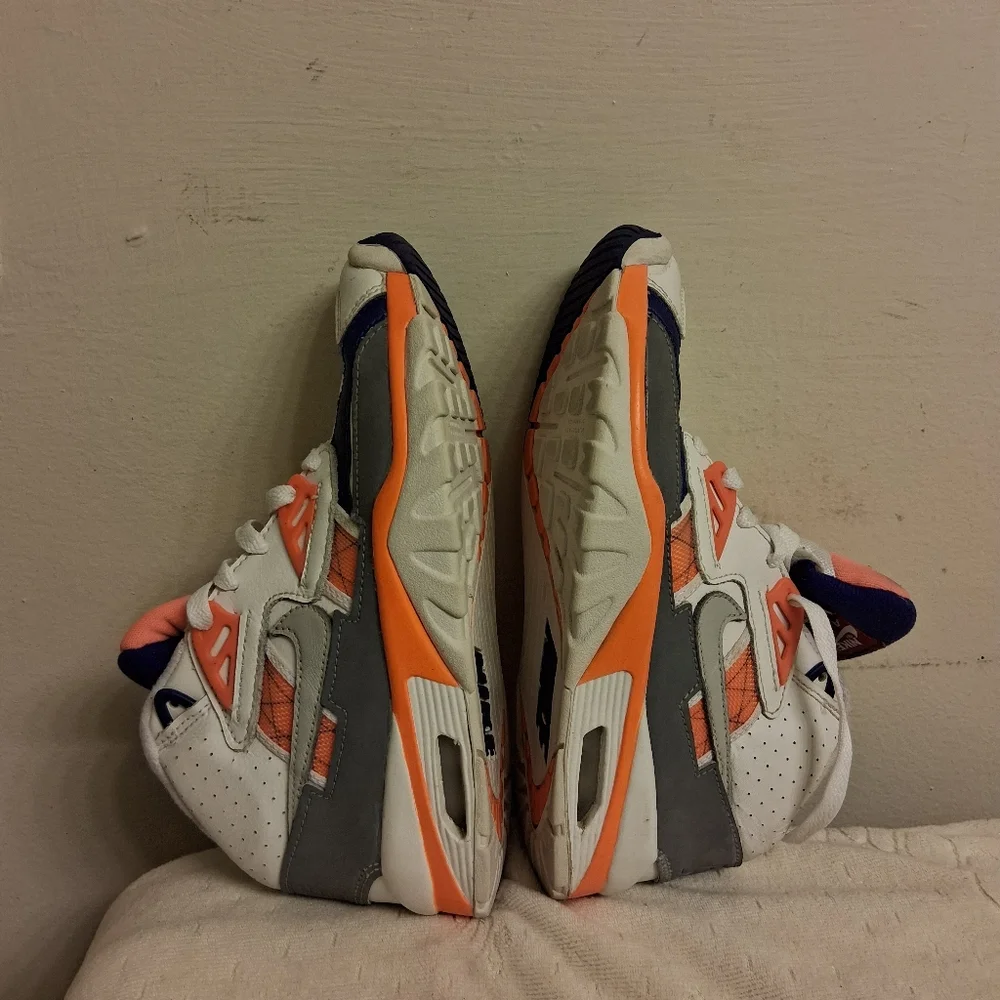 Nike Kids' White and Orange Sneakers Size 3.5 Y - DV 2233-100 YOUTH